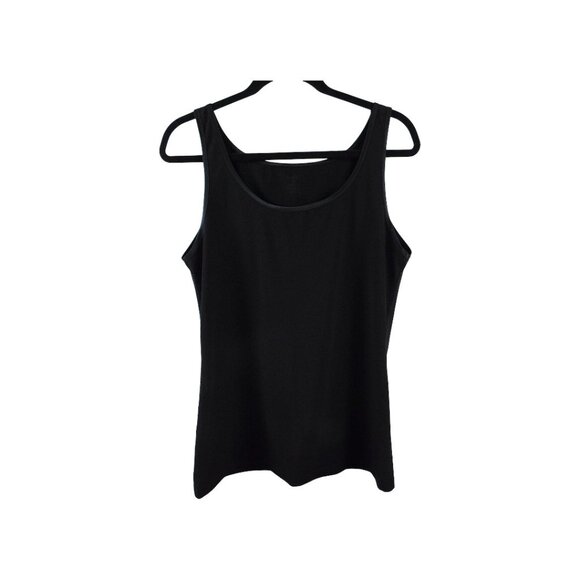 Dagi Black Scoop Neck Cotton Stretch Tank Top – Women’s Size 46 XL Basic - Picture 3 of 9
